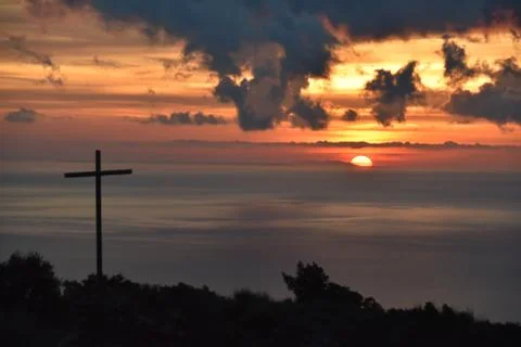 Nice sunset view Stock Photos