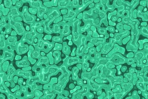 Nice teal, sea-green pattern with liquid forms computer art background Stockillustratie