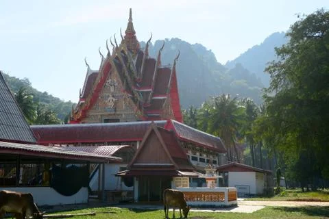 Nice temple at the Khao Sam roi Yot national park Stock Photos