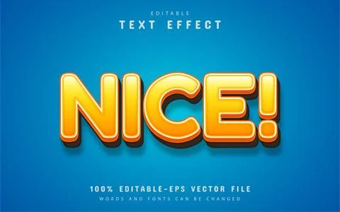 Nice text effect editable Stock Illustration