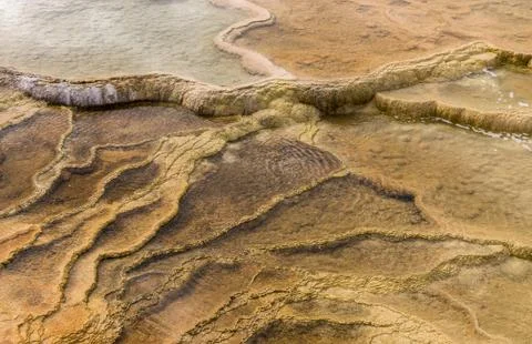 Nice texture background from Mammoth Hot Springs at Yellowstone National Park Stock Photos