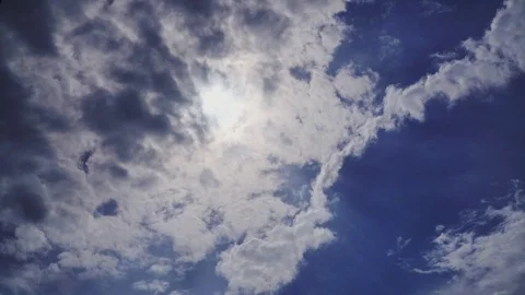 Nice thunderstorm clouds quickly fly in the sky Stock Footage 106836951