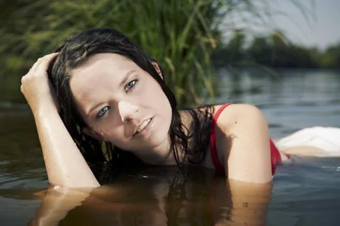 Nice time by the lake Stock Photos