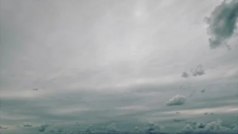 Nice timelapse clip with heavy gray rain clouds - loop video 動画素材 261197950
