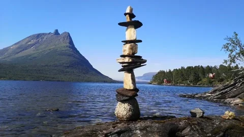 Nice towers  by the lake Stock Footage 167128746