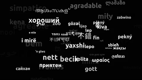 Nice Translated in 77 Worldwide Languages Endless Looping 3d Zooming Wordclou Video stock 145212116