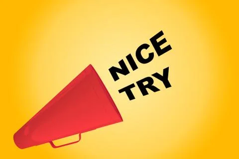 Nice Try concept Stock-Illustration