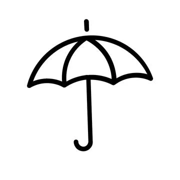 Nice Umbrella Icon Design Template Ilustración de archivo