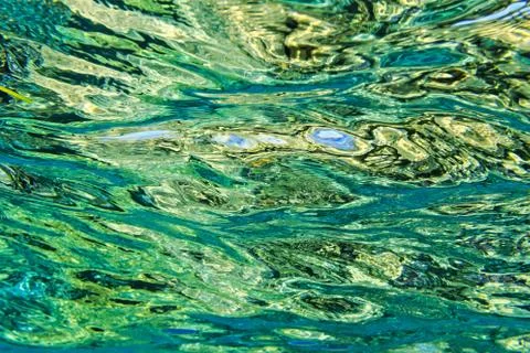 Nice underwater view on an ocean surface Foto stock