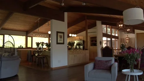 Nice Upscale Modern House Interior Video stock 156216987