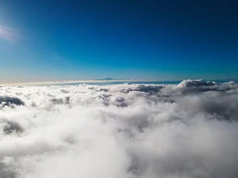 Nice view above the clouds Stock Photos