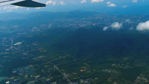 Nice view from the airplane window Stock Footage 158173537