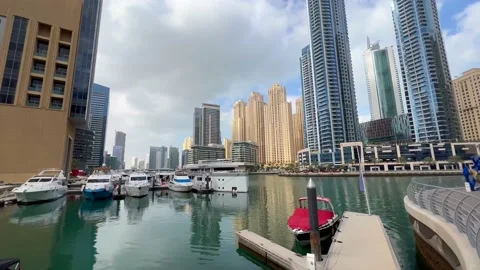 Nice view of Dubai Marina. Stock Footage 171112235