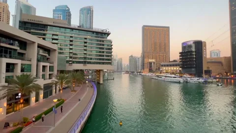 Nice view of Dubai Marina. Stock Footage 171534592