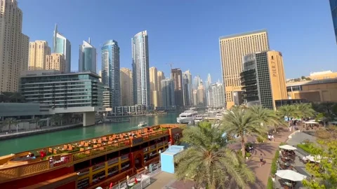 Nice view of Dubai Marina. Stock Footage 171534597