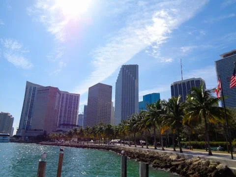 Nice view to the florida beach Stock Photos