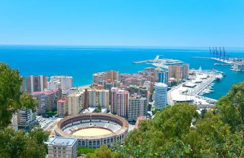 Nice view of Malaga. Stock Photos