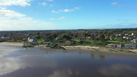 Nice View over Blackrock, Co louth, Ireland Stock Footage 253282959
