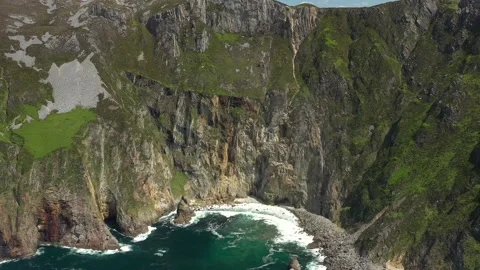 Nice View over Slieve Leauge Cliffs, Donegal,Ireland Stock Footage 223224145