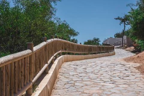 Nice view on pathway of beach of Cabo Roig and coastline of Dehesa de Campoam Foto stock