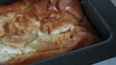 Nice view of the pie on the baking sheet Stock Photos