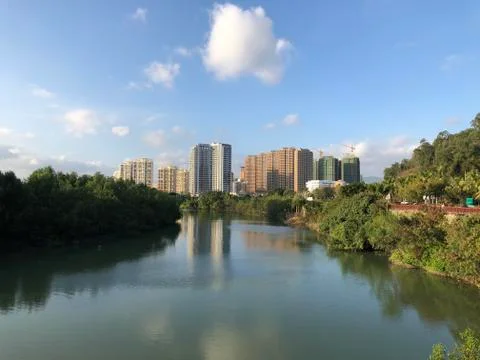 Nice view of the river Stock Photos