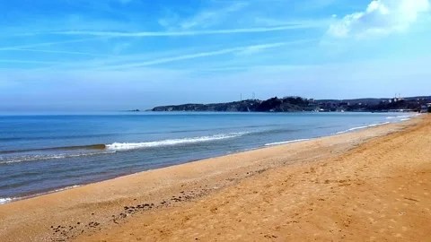 Nice view of the sea beach Stock Footage 87272802
