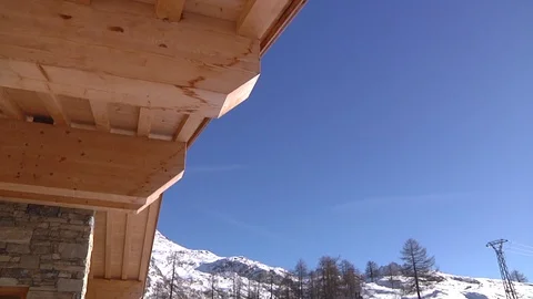 NICE VIEW FROM SKI LODGE Stock Footage 111289068