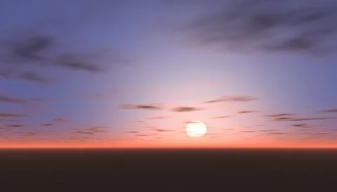 Nice view of the sunset with the blue lights in the sky Stock Illustration