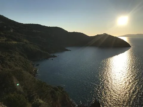 A nice view at sunset is the right place Stock Photos