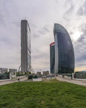 Nice view of the Three Towers at cloudy day Stock Photos