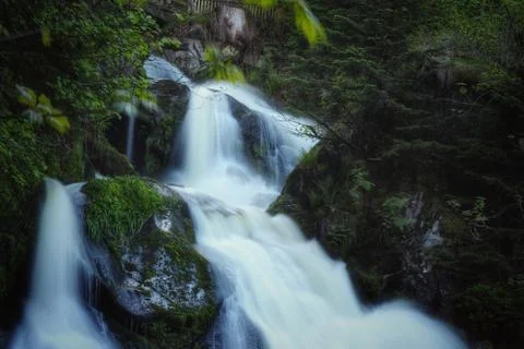 Nice View of The Waterfalls of Triberg Stock Photos