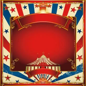 Nice vintage circus background with big top Stock Illustration