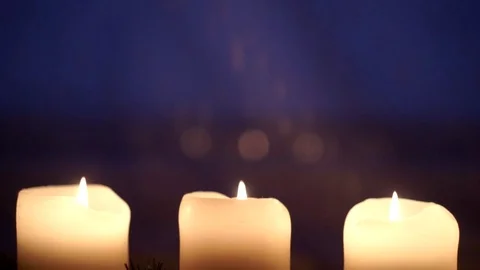 Nice warm candle lights. Stock Footage 71270805