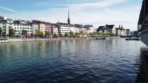 Nice water fall and landscape of Switzerland Stock Footage 253675453