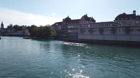 Nice water fall and landscape of Switzerland Vídeos de archivo 253675466