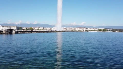 Nice water fall and landscape of Switzerland Stock Footage 253675542