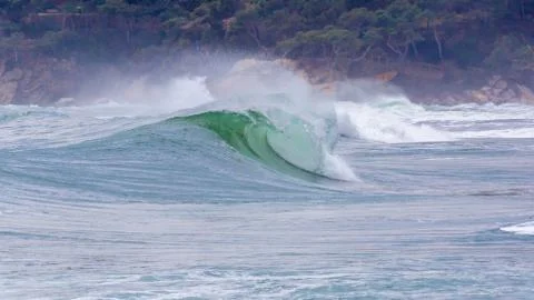 Nice waves in the mediterranean ocean Stock Photos
