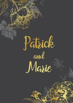 Nice wedding invitation Stock Illustration