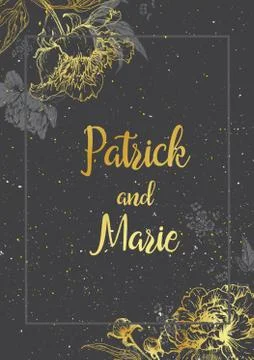 Nice wedding invitation Stock Illustration