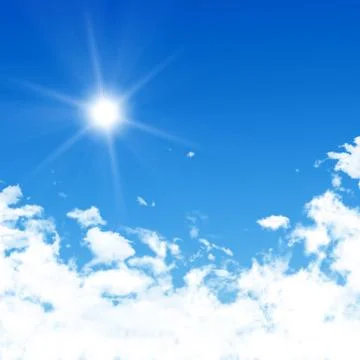 Nice white cloud on the sky Stock Photos