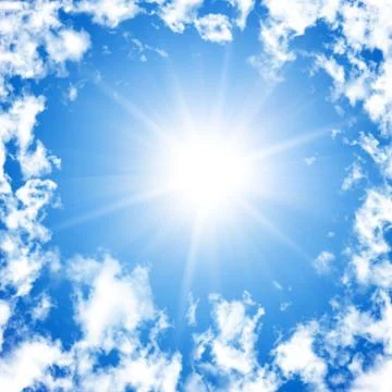 Nice white cloud on the sky Stock Photos