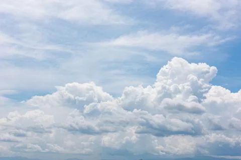 Nice white cloud on the sky Stock Photos