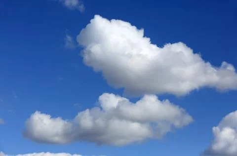 Nice white clouds in sky Stock Photos