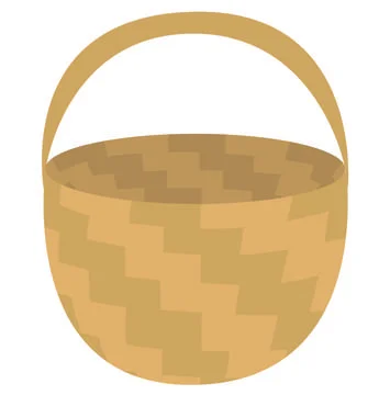 Nice wicker basket. Stock Illustration