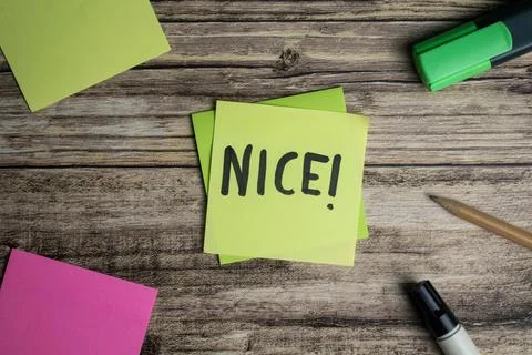 Nice word sticky notes Stock Photos