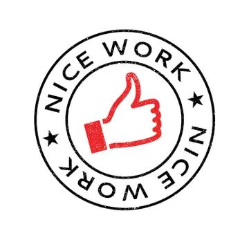 Nice Work rubber stamp Stock Illustration