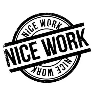 Nice work stamp Stock Illustration