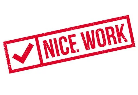 Nice work stamp Stock Illustration