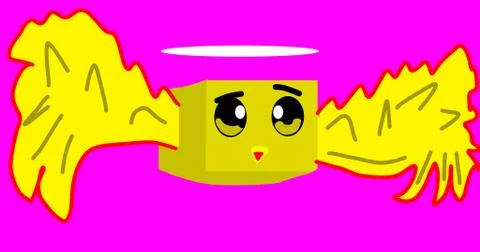 Nice yellow flying square Stock Illustration